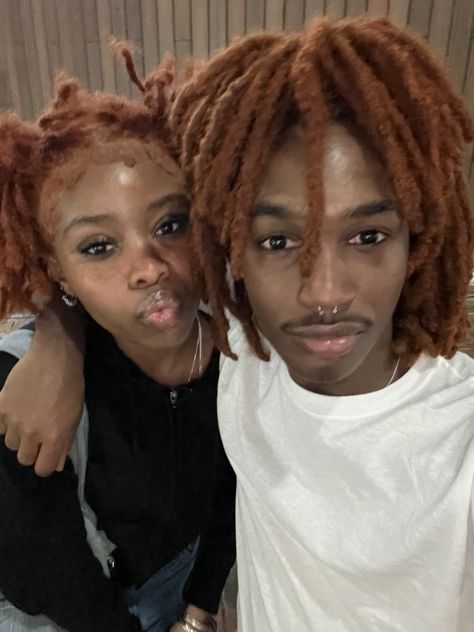 Couples Dyed Hair, Couple Dyed Hair, Hair Tint, Short Locs Hairstyles, Dyed Hair Inspiration, Twist Styles, Hair Twist Styles, Pretty Hair Color, Dreadlock Hairstyles