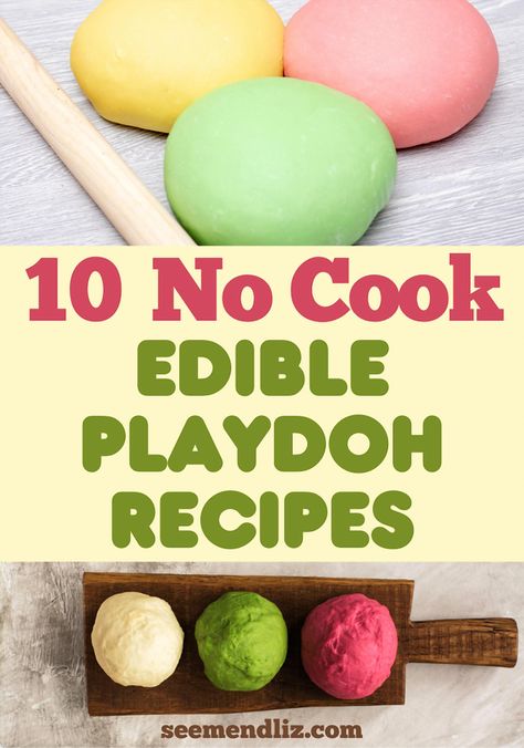 Unleash endless creativity and fun with this delightful playdough recipe that's safe and edible. Perfect for little hands, this colorful and tasty dough encourages imaginative play while providing a sensory experience. Whether they're molding animals, crafting shapes, or just squishing and rolling, your child will enjoy hours of entertainment. Easy to make and packed with flavor, it's a playful way to combine learning and fun in the kitchen. Ideal for rainy days, playdates, or any time your child needs a creative outlet. Easy Edible Playdough, Edible Playdough Recipes, Taste Safe Sensory Play, Edible Playdoh, Edible Play Dough Recipe, Edible Sensory Play, Easy Playdough Recipe, Recipes For Babies, Edible Clay