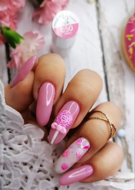 Copy #nails #nailart #nailsofinstagram #u #manicure #beauty #nail #gelnails #nailsoftheday #nailsonfleek #nailstagram #nailsart #nailstyle #instanails #naildesign #acrylicnails #nailsdesign #inspire #naildesigns #love #nailswag #as #nailpolish #nailtech #unhas #gel #nailsnailsnails #nailartist #fashion #gelpolish Lollipop Nails, Pink Lollipop, Acrylic Nail Set, Ballerina Nails, Beauty Nail, Candy Pink, Nail Pro, French Tip Nails, Nails On Fleek