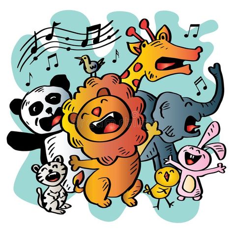 Singing Poster, Animals Singing, Doodle Cute, Simple Flyer, Cartoon Doodle, Kids Tv Shows, Concept Illustration, Wildlife Photos, Favorite Child