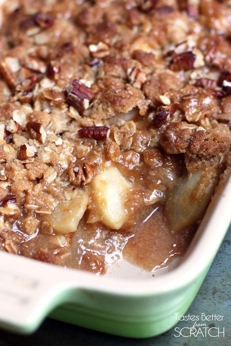 Caramel Pecan Apple Crisp recipe from Tastes Better From Scratch Apple Pecan Crisp, Fall Baking Apples, Warm Cinnamon Apples, Baking Apples, Apple Crisp Pie, Watermelon Soap, Apple Crisp Cheesecake, Baked Apple Dessert, Caramel Apple Crisp