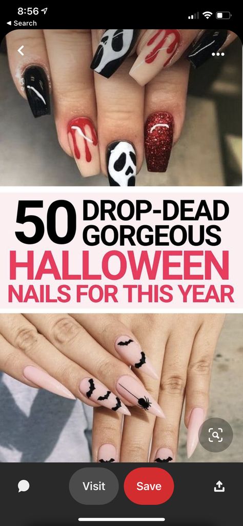 Easy Halloween Nails Design, Blood Nails, Horror Nails, Holloween Nails, Halloween Nails Easy, Skull Nails, Halloween Acrylic Nails, Cute Halloween Nails, Halloween Nail Designs