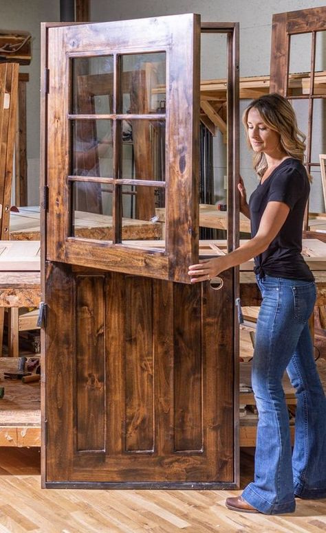 Rustic Wood Doors, Dutch Doors, Solid Door, Custom Wood Doors, Farmhouse Doors, Knotty Alder, Dutch Door, Solid Doors, Rustic Doors