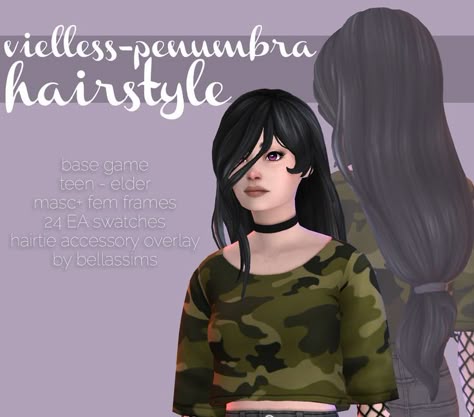 Long Sims 4 Hair Cc, Sims 4 Cc Alt Hair, Sims 4 Messy Hair Cc, Sims 4 Cc Emo Hair, Sims 4 Long Hair Cc, Ts4 Mods, Cc Hair, Sims 4 Anime, Pelo Sims