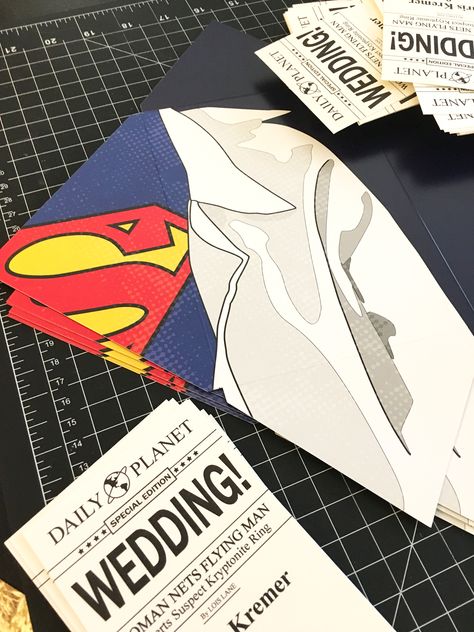 Wonder Woman Wedding, Superman Wedding, Marvel Wedding, Comic Book Wedding, Branding Campaign, Superhero Wedding, Lois Lane, Save The Date Magnets, Unique Invitations