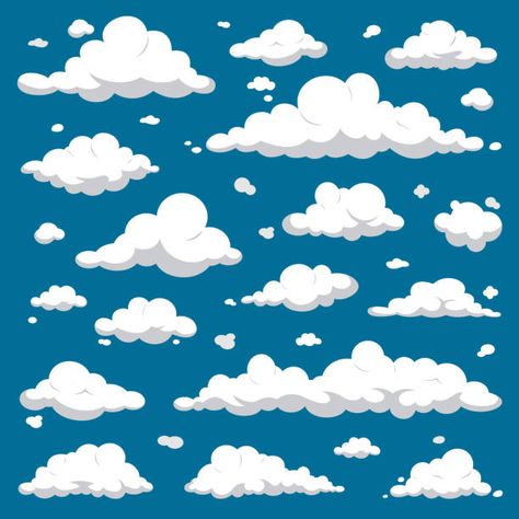 Photoshop Cloud, Sky Cartoon, Cloud Artwork, Balloon Logo, Dark Blue Sky, Cloud Illustration, Photoshop Brushes Free, Cartoon Clouds, Cloud Vector