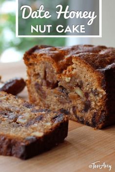 Date Honey, Date Nut Bread, Nut Cake, Aesthetic Health, Tattoo Health, Dairy Free Cake, Honey Nut, Honey Cake, Bee Tattoo