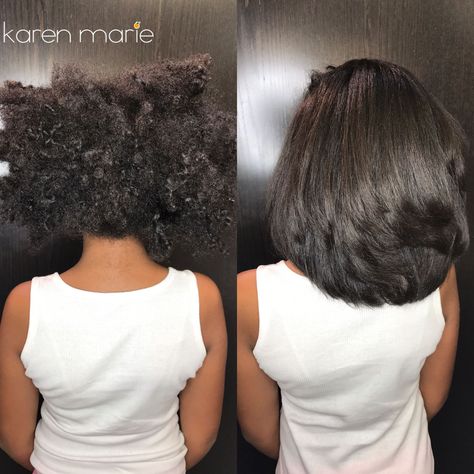 Shrinkage Natural Hair Before And After, Relaxers For Black Hair Before And After, Relaxer Before And After, Silk Press Thick Natural Hair, Silk Press Natural Hair Styles, Silk Press Hair, Pressed Natural Hair, Silk Press Natural Hair, Silk Press