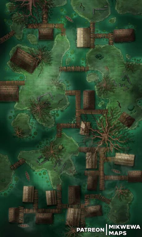 Dnd Village Map Forest, Swamp Village Map, Swamp Village Fantasy Art, Dnd Swamp, Swamp Village, Fantasy City Map, Free Real Estate, Map Ideas, Village Map