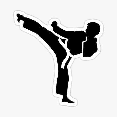 Pegatinas: Karate | Redbubble Taekwondo Sticker, Karate Stickers, Karate Birthday, Karate Kick, Tang Soo Do, Karate Belt, Cute Dog Wallpaper, Karate Martial Arts, Karate Kid Cobra Kai