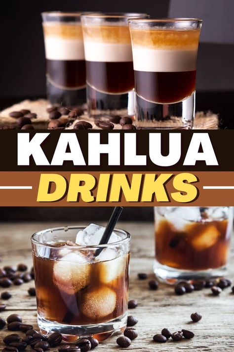 Drinks With Kahlua, Kahlua Martini, Black Russian Drink, Good Drink Recipes, Baileys Recipes Drinks, Alcoholic Coffee Drinks, Alcoholic Coffee, Boozy Recipes, I Am Poison