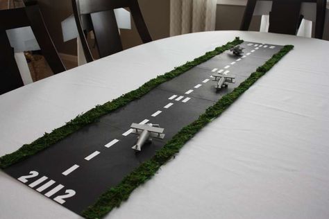 Runway Table Runner, Airplane Runway Table Runner, Aviation Graduation, Aeroplane Party, Travel Birthday Party, Helicopter Birthday, Pilot Party, Aviation Party, Plane Party