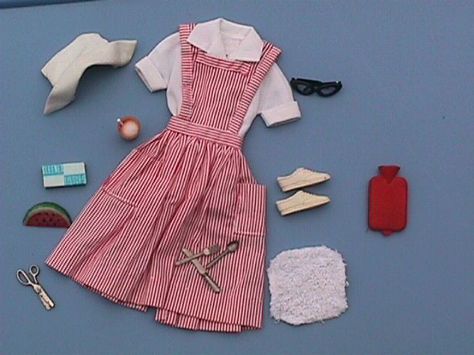 Candy Striper--I was one for 2 years! Barbie Hospital, Candy Striper, Vintage Nurse, Nursing Schools, Barbie Dresses, Charlie And The Chocolate Factory, Barbie Family, Vintage Barbie Clothes, Rock Vintage