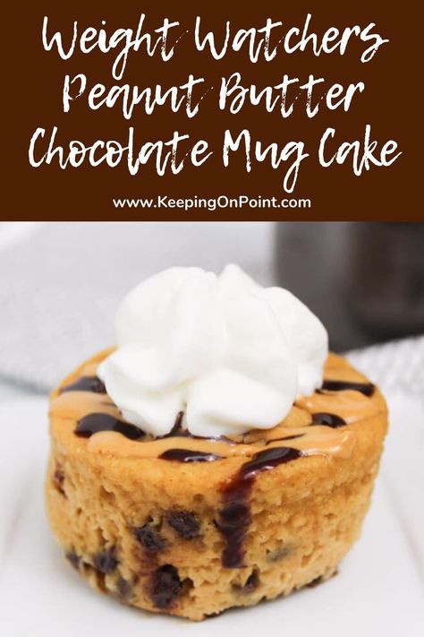 Weight Watchers Peanut Butter Chocolate Mug Cake - this is great when I want something sweet! Pb2 Recipes Weight Watchers, Peanut Butter Chocolate Mug Cake, Weight Watcher Mug Cake, Ww Baking, Pb2 Recipes, Ww Food, Chocolate Mug Cake, Weight Watchers Recipes Desserts, Weight Watchers Snacks