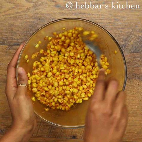 corn chaat recipe | masala corn recipe | spicy sweet corn chaat Corn Chat Recipes Indian, Sweet Corn Chat Recipes, Kernal Corn Recipes, Chevys Sweet Corn Recipe, Masala Sweet Corn Recipes, Masala Corn, Ragi Dosa, Spicy Corn, Homemade Pie Crust Recipe