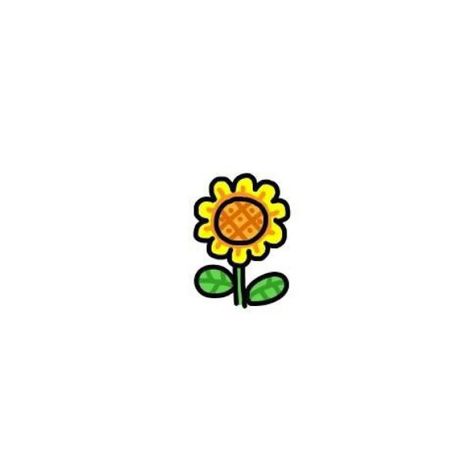 Sunflower Sunflower Highlight Cover Instagram, Mini Sunflower Drawing, Sunflower Easy Drawing, Cute Icons App, Sunflower Icon, Sunflower Cartoon, Wall Paper Iphone, Sunflower Illustration, Paper Iphone