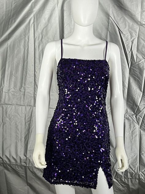 Dark Purple Dress Formal Short Tight, Short Dark Purple Dress, Dark Purple Dress Formal, Purple Dress Formal, Purple Satin Dress, Purple Short Dress, Dark Purple Dresses, Tori Vega, Sparkle Shorts