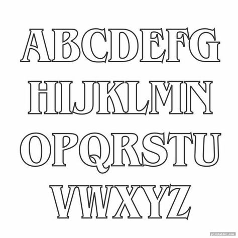 Block Letter Font Alphabet Template Font fonts #font #fonts 6.398 Abc’s In Different Fonts, Fancy Block Letters Font Alphabet, Alphabet Fonts Design, Block Letters Font Alphabet, Capital Letter Fonts, Free Printable Letter Templates, Block Letter Alphabet, Fancy Fonts Alphabet, Script Fonts Alphabet