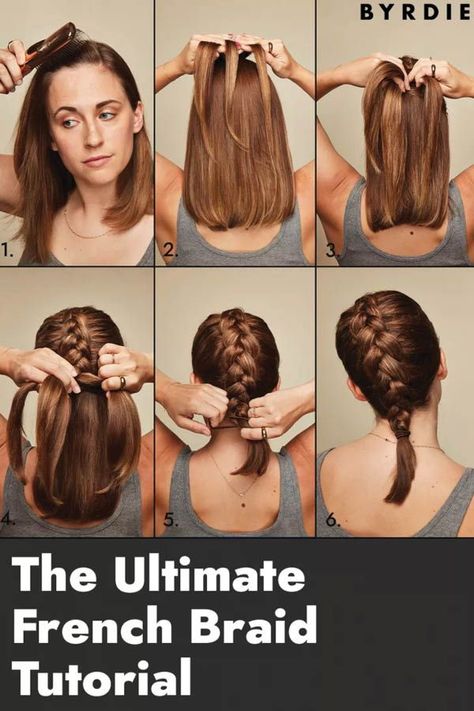 Don't let a new braiding technique intimidate you, Byrdies. Below is an easy-to-follow, step-by-step breakdown of a classic French braid. How To French Braid Easy Step By Step, How To Do A Single French Braid On Yourself, French Braid Tips And Tricks, French Braid By Hair Pattern, French Braid Your Own Hair Step By Step, French Plait Short Hair, How To Single French Braid Your Own Hair, Easy French Plait, Braids I Can Do On Myself