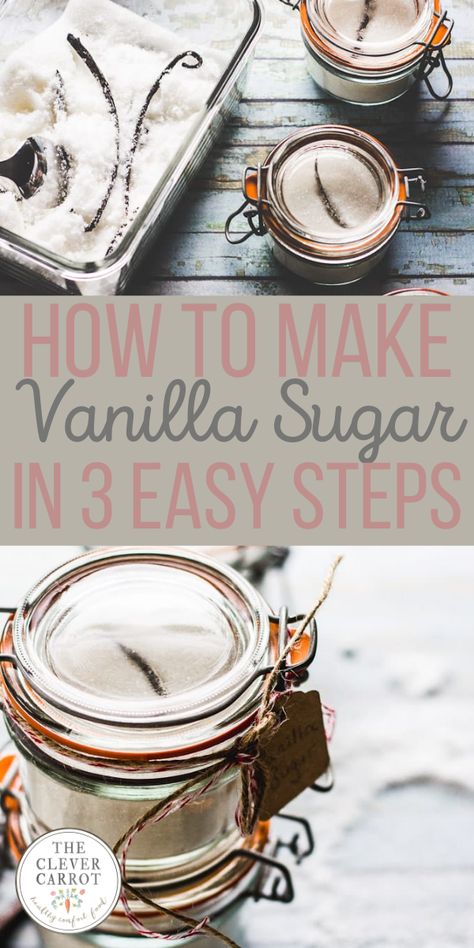 Vanilla Sugar Recipe, Super Simple Recipes, Vanilla Bean Recipes, Clever Carrot, Carrots Healthy, Infused Sugar, Homemade Mixes, Vanilla Recipes, Austrian Recipes