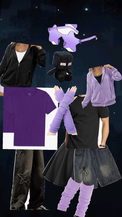 Enderman themed outfit, many different ways to wear depending on your style as well :D #outfit #minecraft #enderman Enderman Outfit, Minecraft Enderman, Themed Outfits, Your Style, Minecraft, My Style, How To Wear