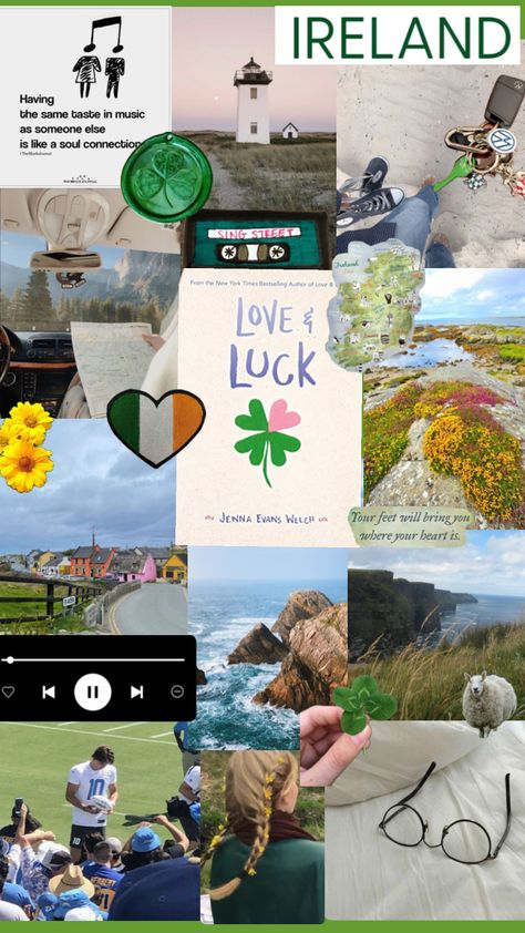 Love And Luck Aesthetic Book, Love And Luck Aesthetic, Love And Luck Book, Luck Aesthetic, Aesthetic Ireland, Book Characters Aesthetic, Monthly Vision Board, Love Gelato, Books Recommendation