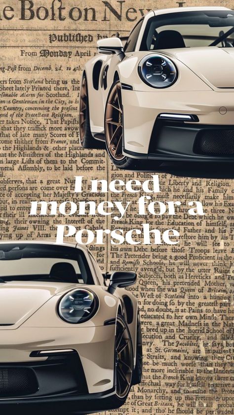 Wallpaper " I need money for a Porsche " Porsche Iphone Wallpaper, Porsche Wallpaper, I Need Money, Need Money, Porsche, Money, Bring It On, Pins