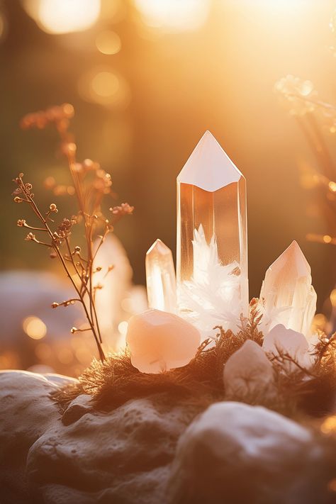 Beautiful crystal in the morning sun- AI generated image. Spiritual Branding, Nature Spirituality, Spiritual Magic, Spiritual Photos, Crystal Photography, Spiritual Nature, Nature Magic, Magic Crystal, Spiritual Images