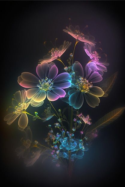 Beautiful light spectrum under the actio... | Premium Photo #Freepik #photo #neon-pattern #neon-color #neon-texture #blue-neon Neon Texture, Simply Plural, Light Spectrum, Neon Flowers, Night Flowers, Lit Wallpaper, Blue Neon, Photo Beautiful, Flower Display