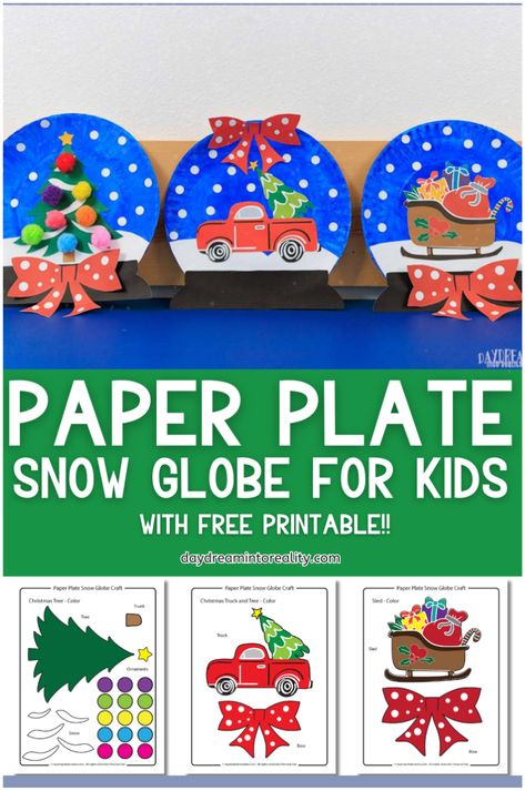 Keep the little ones entertained with this charming winter craft. Our easy-to-use template and simple instructions make it a breeze to create a delightful paper plate snow globe. Let the crafting begin! Snow Globe Template Free Printable, Paper Plate Snow Globe, Snow Globe For Kids, Snow Globe Craft, Snow Globe Crafts, Crafts By Season, Globe Crafts, Winter Craft, Christmas Tree And Santa