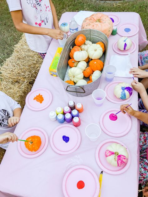 First Birthday Pumpkin Theme, Painting Party For Kids, 1st Birthday Activities, Fall Baby Birthday, Pumpkin Decorating Party, Pumpkin Patch Birthday Party, Pumpkin Painting Party, Fall First Birthday, Pumpkin Patch Birthday