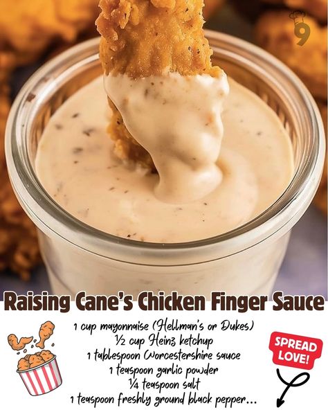 Raising Cane’s Chicken Finger Sauce: The Ultimate Homemade Recipe You Need to Try! 6 Chicken Finger Sauce, Raising Cane Sauce Recipe, Homemade Chicken Fingers, Secret Sauce Recipe, Canes Sauce, Chicken Finger, Canes Chicken, Southern Foods, Dipping Sauces For Chicken