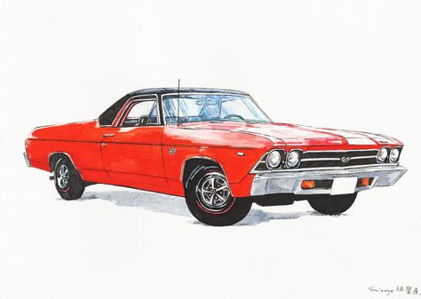 orange chevy camaro watercolour Camaro Painting, Impala Car, Chevy Impala, Car Drawings, Water Painting, Chevy Camaro, Car Painting, Easy Crafts, Chevy