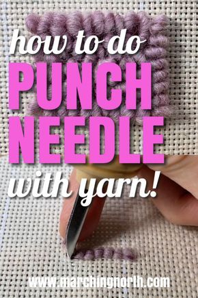 Rug Punching With Yarn, Needle Punch Wall Hanging, How To Punch Needle, Punch Embroidery Patterns, Yarn Punching, Rug Making Punch Needle, Punch Needle Tutorial, Modern Punch Needle, How To Make Punch