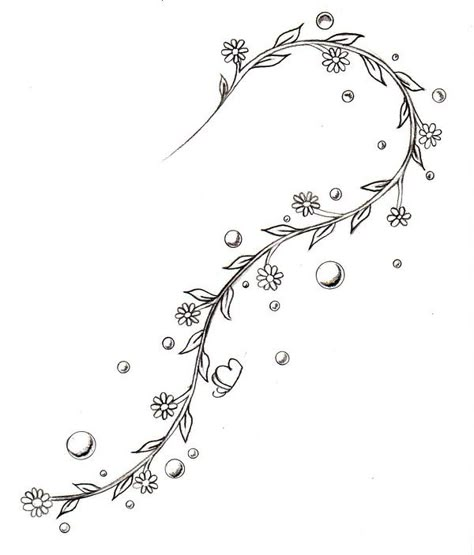 ankle vine by zelo75 on deviantART Tattoo Chain, Daisy Chain Tattoo, Daisy Anklet, Flower Vine Tattoos, Vines Flowers, Wrap Around Tattoo, Vine Tattoo, Chain Tattoo, Stencil Outline