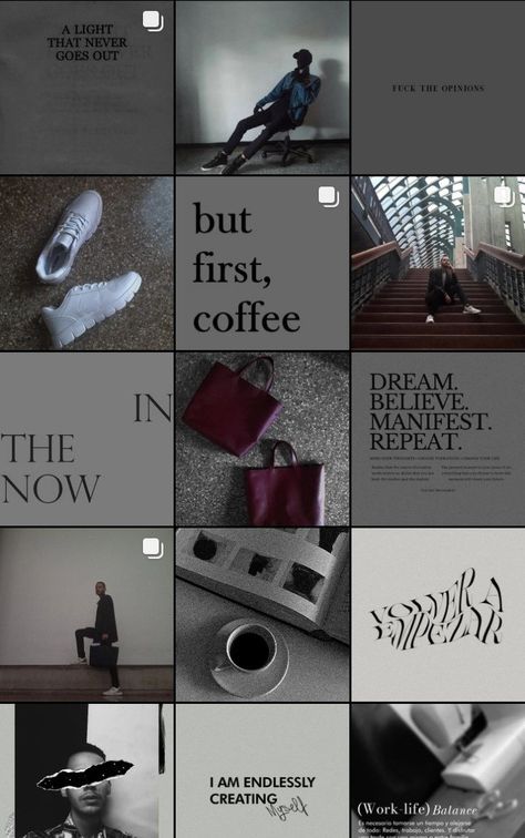 Instagram Feed Ideas Posts Business, Low Exposure Instagram Feed, Aesthetic Fitness Instagram Feed, Grey Instagram Feed, Low Exposure Aesthetic Instagram, Low Exposure Instagram, Low Exposure Feed, Fitness Instagram Feed, Content Moodboard