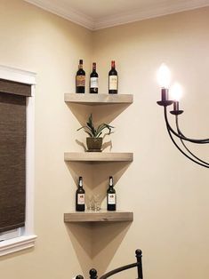 Decorative Corner Shelves Corner Floating Shelf, Corner Shelf Ideas, Decorative Corner, Wall Diy, Small Corner, Shelf Wall, Corner Shelf, Corner Shelves, Floating Shelf