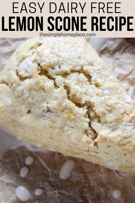 Dairy Free Scones, Lemon Recipes Healthy, Lemon Scones Recipe, Healthy Scones, Oat Scones, Blueberry Lemon Scones, Vegan Scones, Scones Recipe Easy, Dairy Free Treats