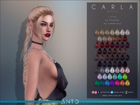 Sims 4 Cc Hair Alpha Braids, Sims 4 Cc Anto Hair, Sims 4 Cc Hair Braid, Sims 4 Anto Hair, Sims Cc Hair Long, Sims 4 Braided Hair, Anto Hairs Sims 4, Sims 4 Cc Braided Hair, Sims 4 Cc Hair Long Ponytail