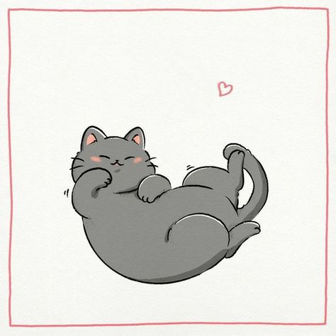 Gray Cat Drawing, Diy Pet Bed, Cats Art Drawing, Grey And White Cat, Cat Doodle, Cartoon Posters, Cat Artwork, Cat Icon, Cute Animals Images