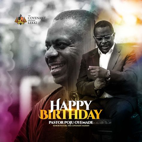 Happy Birthday Pastor, Birthday Graphics, Birthday Flyer Design, Graphics Board, Social Media Art, Flyer Design Inspiration, Birthday Flyer, Church Design, The Covenant