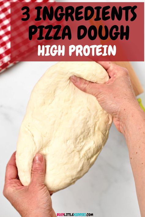 4 Ingredient Pizza Dough, Pizza Dough Recipe No Yeast Self Rising Flour, We Pizza Dough, Protein Pizza Dough Recipe, Low Calorie Pizza Dough Recipe, Two Ingredient Dough Pizza, Healthy Pizza Dough Clean Eating, Easy Healthy Pizza Crust, Quick Pizza Crust Without Yeast