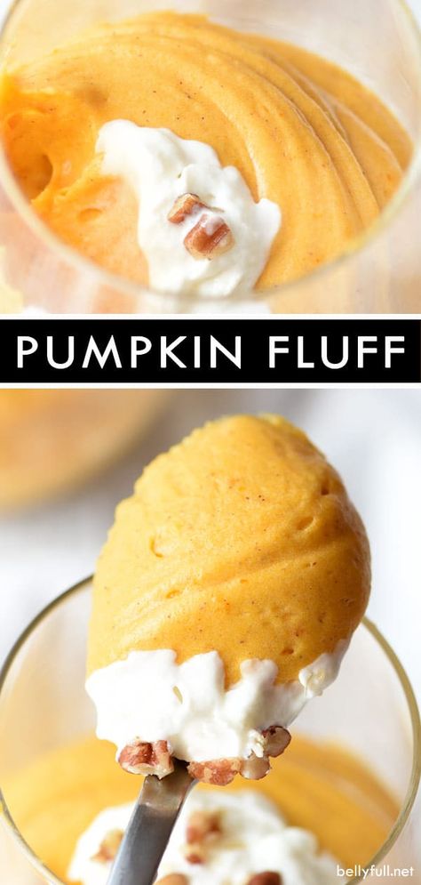 Pumpkin Fluff Recipe, Pumpkin Halloween Recipes, Pumpkin Pie Fluff, Pumpkin Chiffon, Pumpkin Cheesecake Fluff Dessert, Pumpkin Filling, Vegan Pumpkin Fluff, Pumpkin Mousse Recipe, Pumpkin Gelatin Recipes