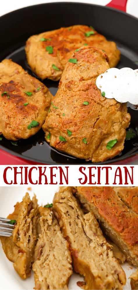 Vegan Chicken Vital Wheat Gluten, Vegan Breaded Chicken, How To Make Vegan Chicken, Vegan Chicken Katsu, Vegan Baked Chicken, Vegan Chicken Seitan, Gluten Chicken Recipes, Wheat Gluten Recipes Vegan, Vegan Meats Recipes