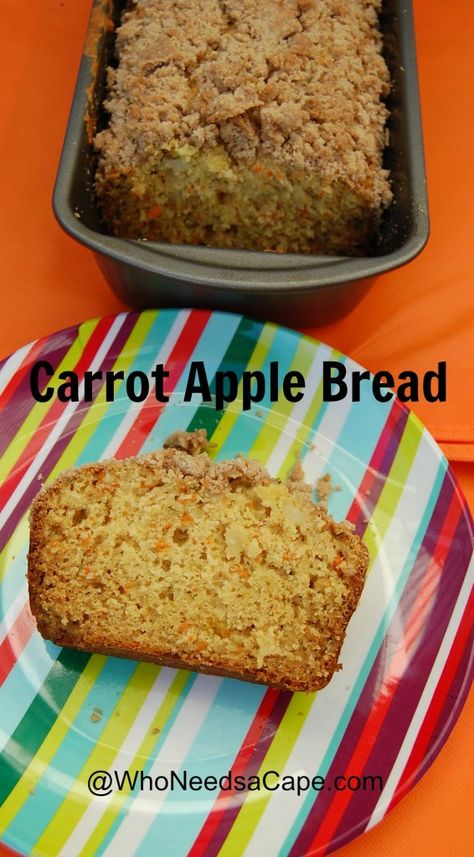 Healthy Eyes & Carrot Apple Bread - Who Needs A Cape? Carrot Bread Healthy, Carrots Recipe Healthy, Apple Zucchini Bread, Quick Apple Dessert, Carrot Bread Recipe, Carrot Cake Bread, Zucchini Bread Healthy, Carrot Bread, Apple Desserts Easy