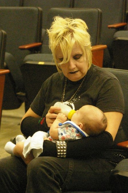 LOL - even grandma goths get left holding the baby Theater