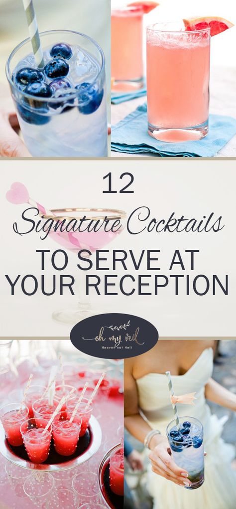 Wedding Cocktail Recipes, Drink Recipes Alcoholic, Bartending Business, Wedding Cocktails Recipes, Alcoholic Drink Recipes, Popular Mixed Drinks, Wedding Brunch Reception, Wedding Alcohol, Signature Cocktails Wedding