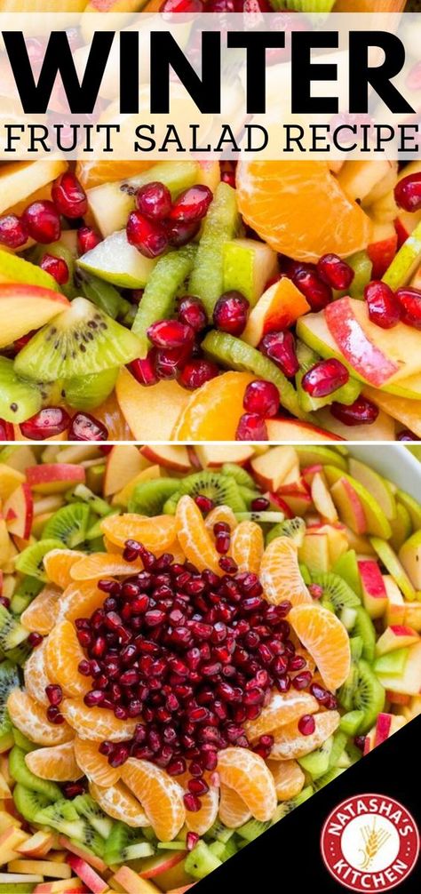 Fruit Salad Winter, Winter Fruit Salad Recipe, Thanksgiving Fruit Salad, Salad Winter, Christmas Fruit Salad, Fruit Salad With Marshmallows, Winter Fruit Salad, Winter Salad Recipes, Best Fruit Salad