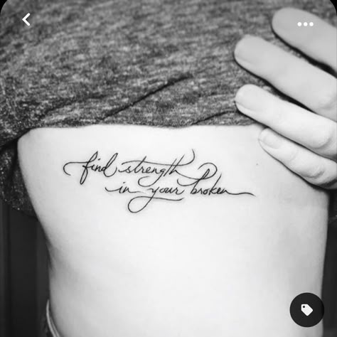 Meaningful Collarbone Tattoo, Feminine Tattoos Shoulder Quotes, Qoute Tattoo For Women Rib, Collar Bone Tattoo Quotes For Women, Collar Bone Quote Tattoo, Collarbone Quote Tattoo, Trust Tattoos For Women, Meaningful Thigh Tattoos For Women, Side Arm Tattoos For Women Quotes