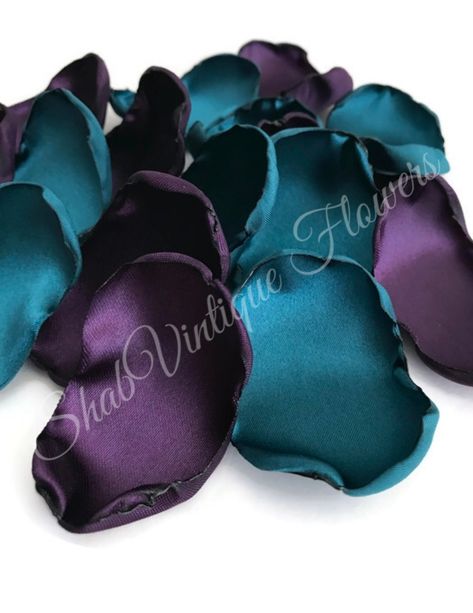 Cake Table Wedding Decor, Purple Flower Petals, Flower Girl Petals, Wedding Aisle Decorations, Teal Wedding, Teal Flowers, Baby Shower Decor, Etsy Wedding, Wedding Aisle